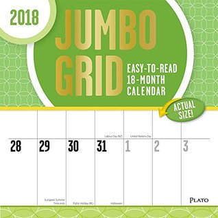 Download Jumbo Grid Large Print 2018 12 x 12 Inch Monthly Square Wall Calendar with Foil Stamped Cover by Plato, Easy to See with Large Font -  file in PDF