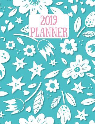 Download 2019 Planner: White Flowers on Turquoise Background 2019 Weekly Planner with to Do Lists and Dot Grid Note Pages -  | ePub