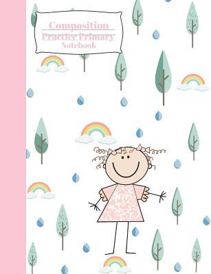 Read Online Composition Practice Primary Notebook: Little Girl Handwriting Midline Paper Journal for Grades K-2 & 3 -  | PDF