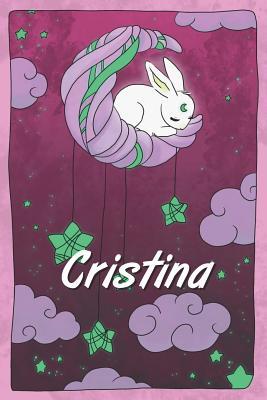 Full Download Cristina: personalized notebook sleeping bunny on the moon with stars softcover 120 pages blank useful as notebook, dream diary, scrapbook, journal or gift idea - Jenny Illus | ePub
