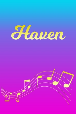 Read Online Haven: Sheet Music Note Manuscript Notebook Paper Pink Blue Gold Personalized Letter H Initial Custom First Name Cover Musician Composer Instrument Composition Book 12 Staves a Page Staff Line Notepad Notation Guide Compose Write Songs - Createmusic Publications file in PDF
